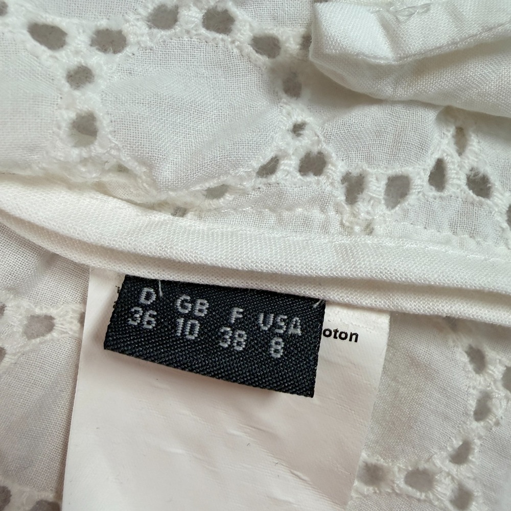 Oui Set Sheer Eyelet Lace Blazer Jacket Size 8 Academia Romantic Fairy Cottage - Picture 7 of 9